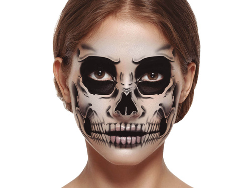 Samoprzylepne naklejki na twarz Szkielet