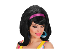 Peruka z lat 60 czarna