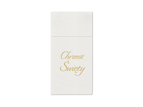 Kieszonki na sztućce Chrzest Święty - 40 cm - 25 szt.
