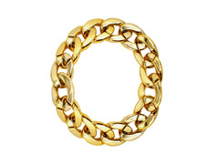 Złota bransoleta - łańcuch - 1 szt.