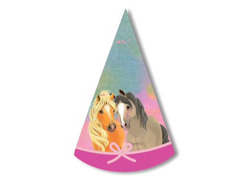 Czapeczki papierowe Koniki - 8 szt.