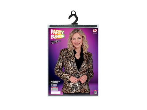 Imprezowa marynarka Party Fashion - złota cekinowa panterka