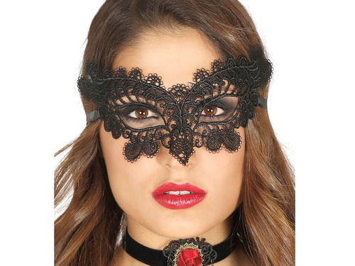 Koronkowa maska karnawałowa - 1 szt.