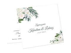 Zaproszenie personalizowane na ślub z kopertą - 6 szt.
