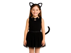 Kostium biało-czarny kotek- 1 kpl.