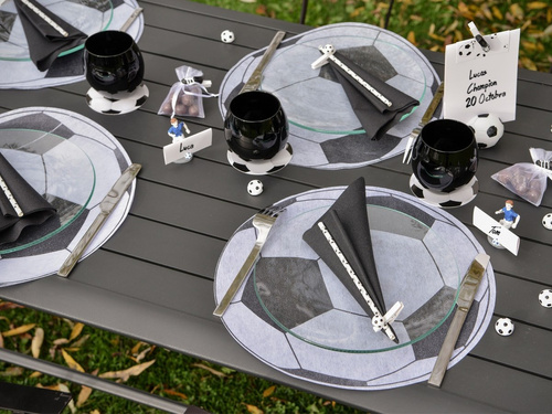 Talerzyki papierowe na urodziny Piłka Nożna - 23 cm - 10 szt.