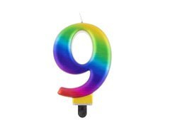 Świeczka cyferka galaxy - 9 - dziewiątka