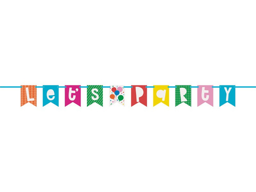 Baner flagi Lets Party - 182 cm - 1 szt.