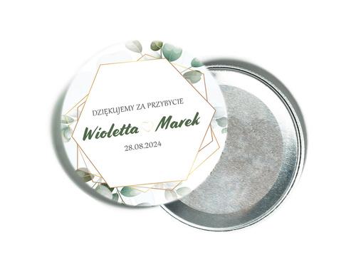 Personalizowane podziękowanie z magnesem na Wesele - 12 szt.