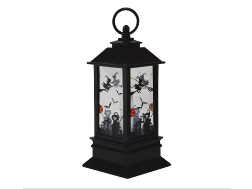 Lampion ze świeczką LED na Halloween - 18 cm - 1 szt.