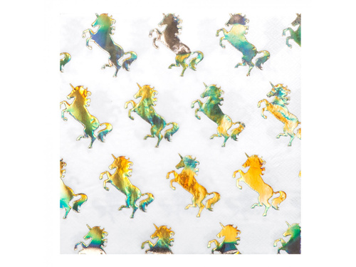 Serwetki urodzinowe Jednorożec - 33 cm - 20 szt.