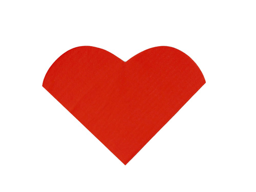 Serwetki czerwone Serce - 20 szt.