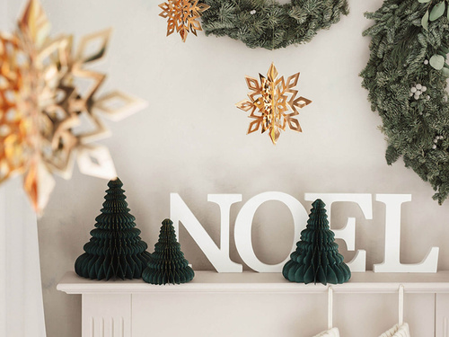 Bombka papierowa rozetka Choinka butelkowa zieleń - 20 cm - 1 szt.