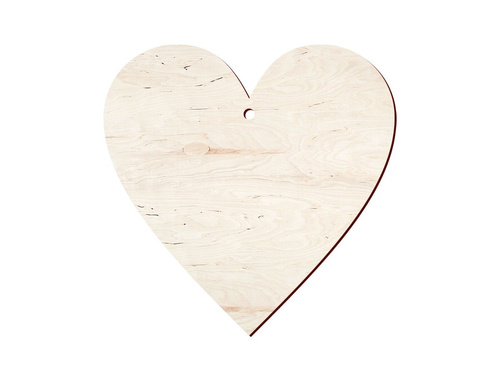 Zawieszka drewniana serce na walentynki - 5 cm - 1 szt.