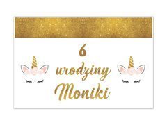 Plakat personalizowany Piękny Jednorożec - 60x40 cm