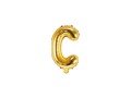 Balon foliowy litera "C" złota - 35 cm