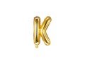 Balon foliowy litera "K" złota - 35 cm