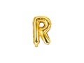 Balon foliowy litera "R" złota - 35 cm