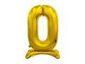 Balon foliowy stojący cyfra 0 złota - 74 cm