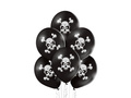 Balony lateksowe Czaszka Halloween - 30 cm - 6 szt.