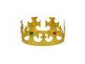 Korona Króla z klejnotami regulowana - złota - 1 szt.
